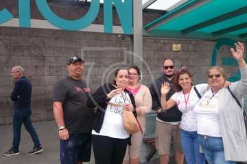 Los inquilinos de Visocan en Telde y de la RSP de Jinámar, en la protesta capitalina del Primero de Mayo (Foto TA)